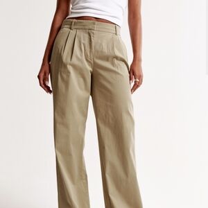 Abercrombie & Fitch Beige Wide-Leg Pants